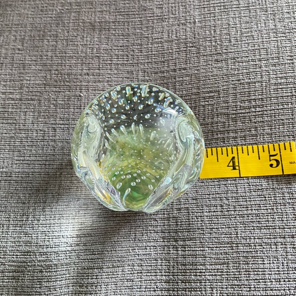 As Is Vintage Hand Blown Bulicante Art Glass Owl Paperweight - Picture 8 of 9